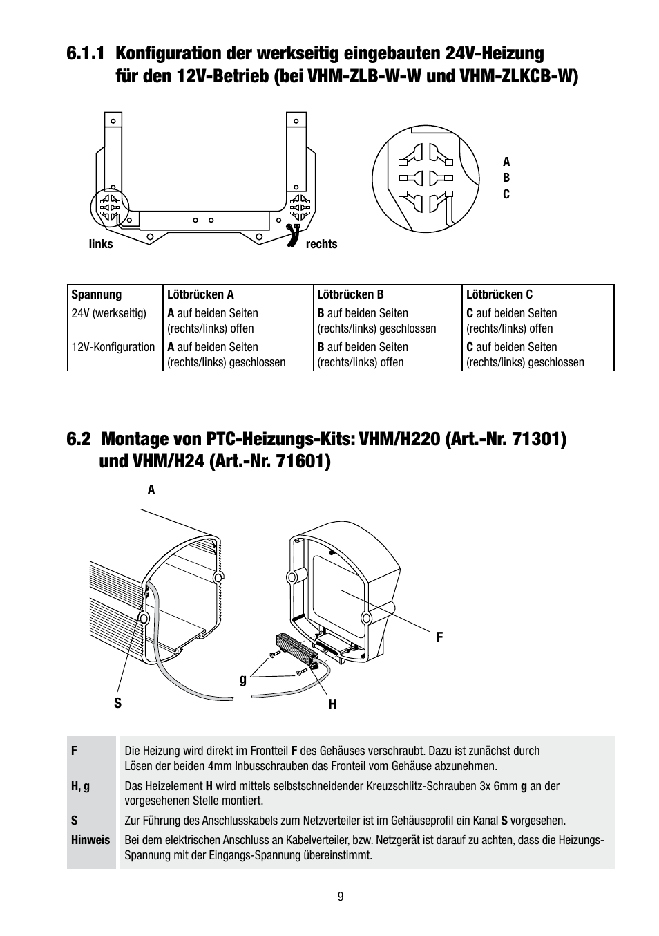 Eneo VHM/ZLB-W User Manual | Page 9 / 52
