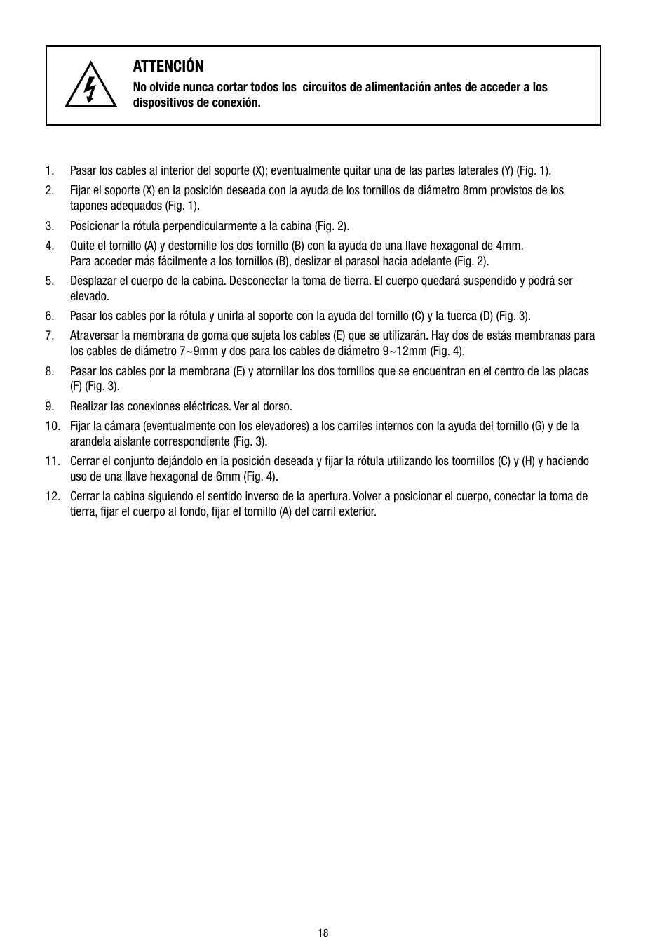 Attención | Eneo VTL-WWD User Manual | Page 18 / 32