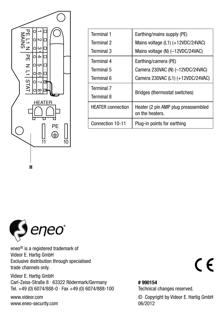 Eneo VHM/KV2 User Manual | Page 10 / 20