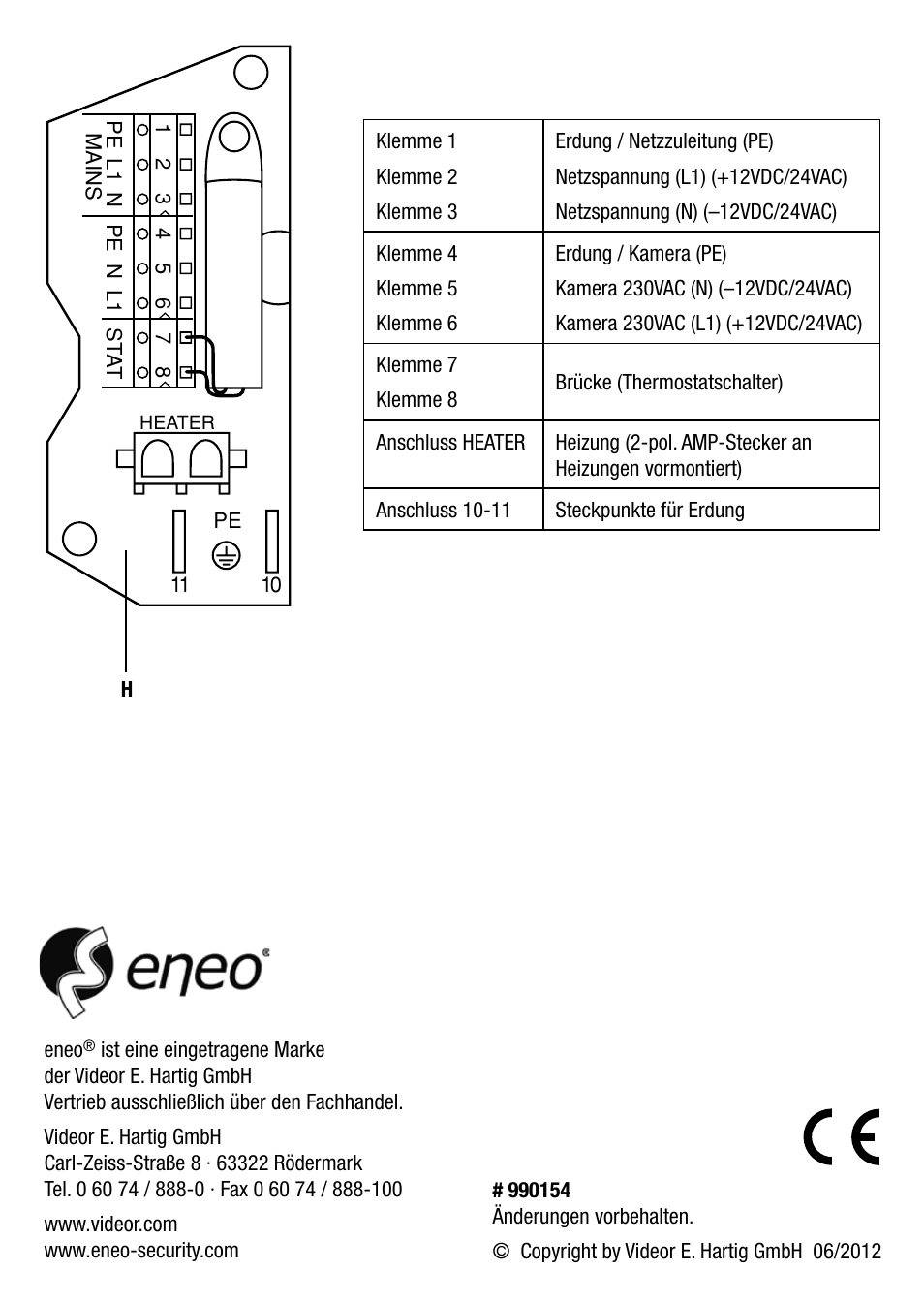 Eneo VHM/KV2 User Manual | Page 5 / 20