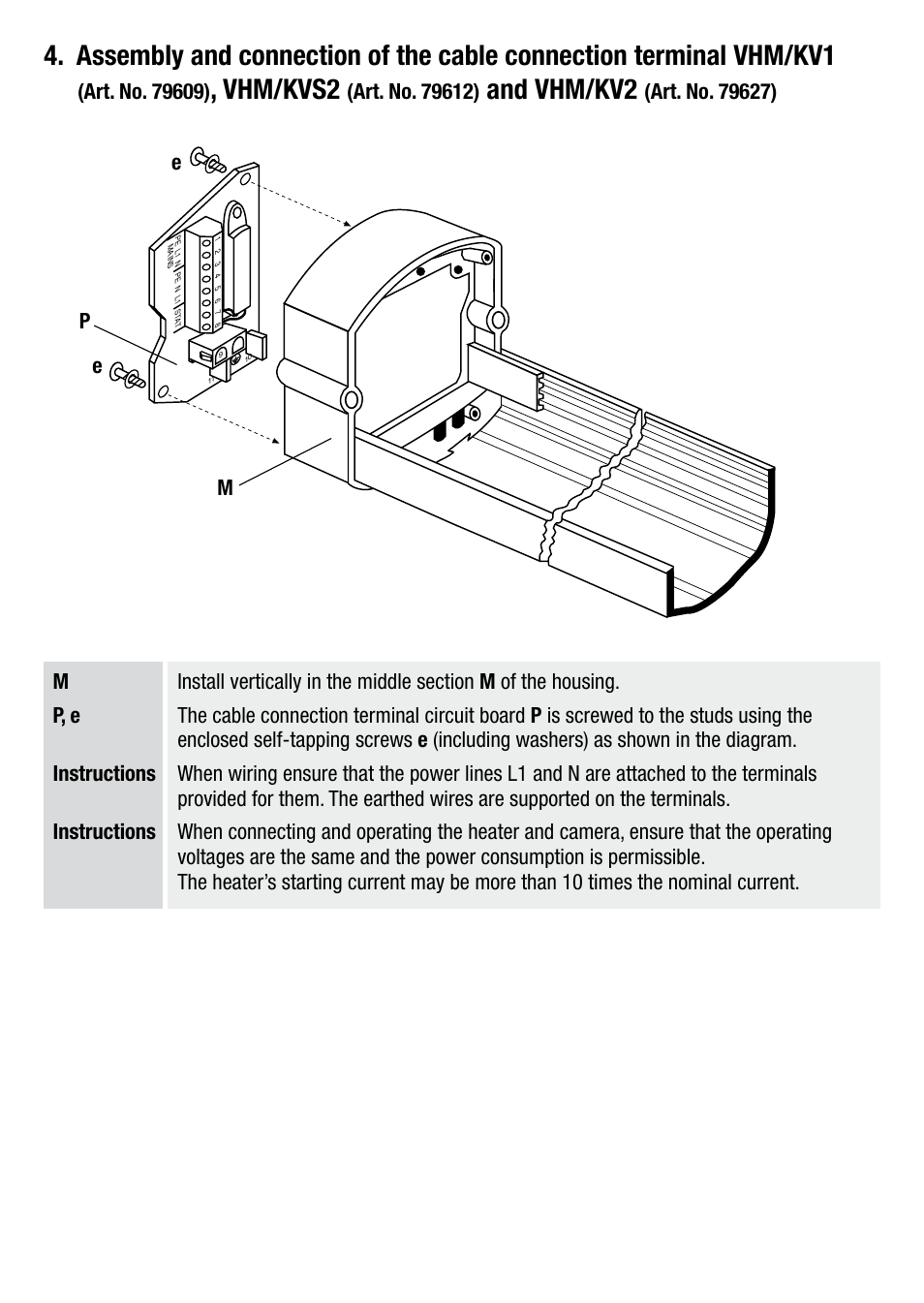 Vhm/kvs2, And vhm/kv2, Mp e e | Eneo VHM/KV2 User Manual | Page 9 / 20