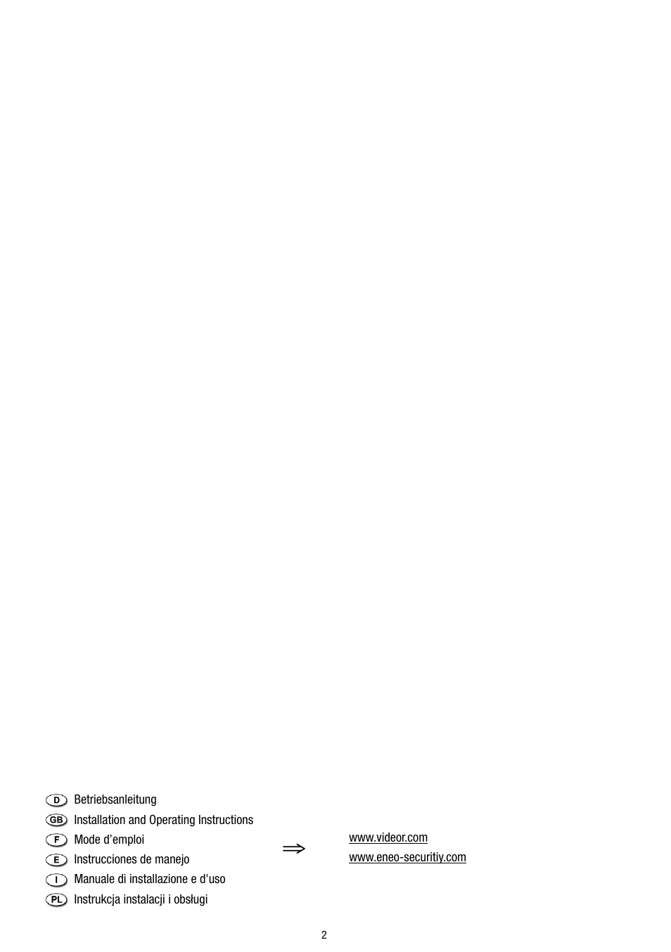Eneo VTL-W/N2 User Manual | Page 2 / 24