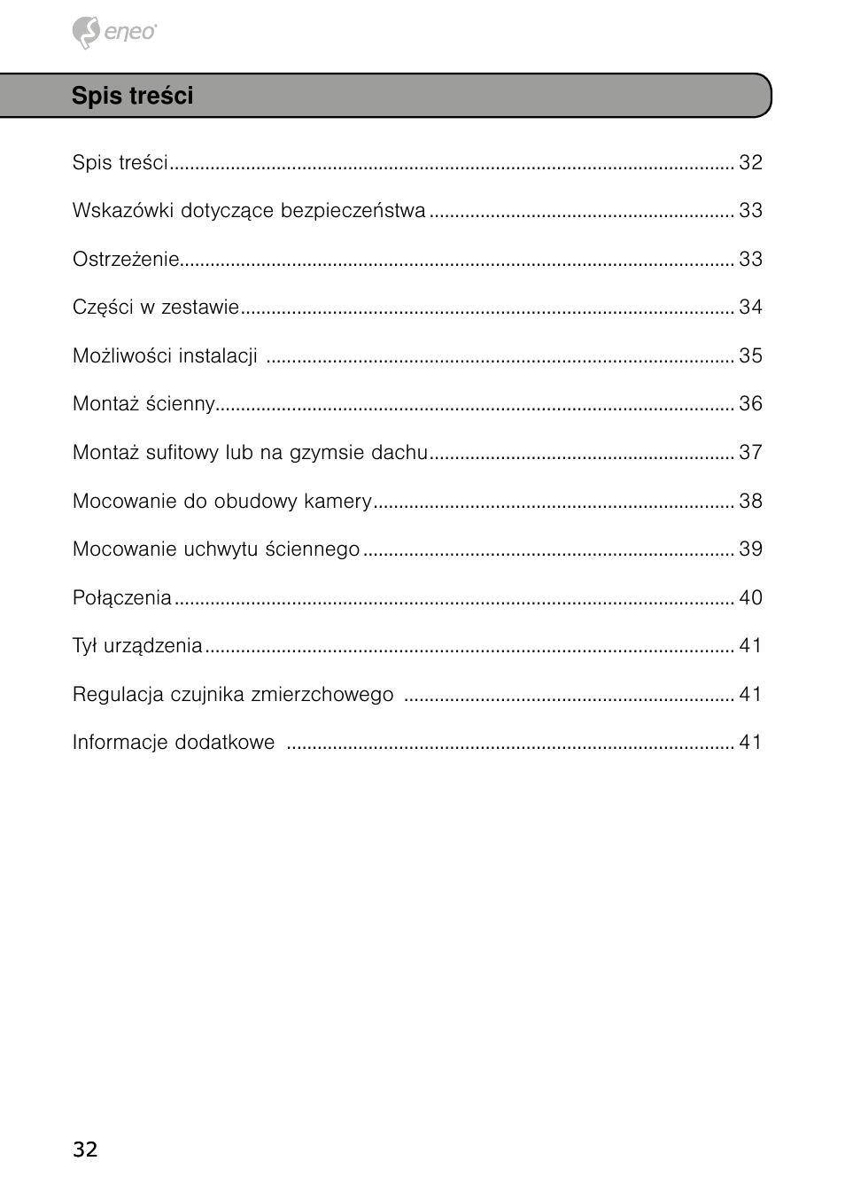 Eneo IRLED-401E User Manual | Page 32 / 52