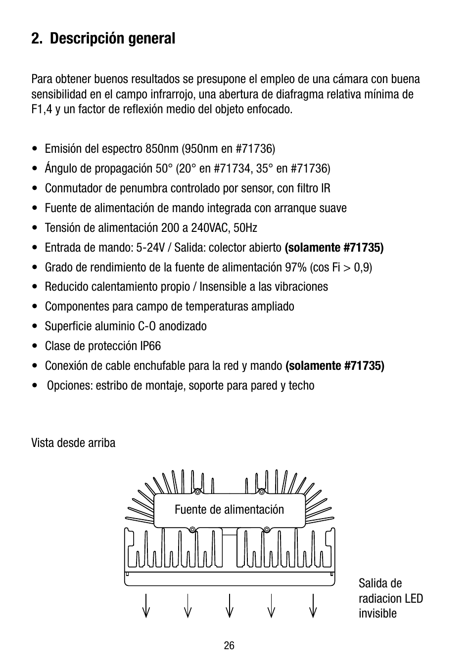 Descripción general | Eneo IR LED150-A-50 User Manual | Page 26 / 36