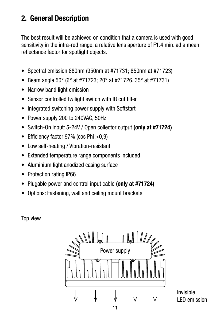 General description | Eneo LED-WBSET User Manual | Page 11 / 36