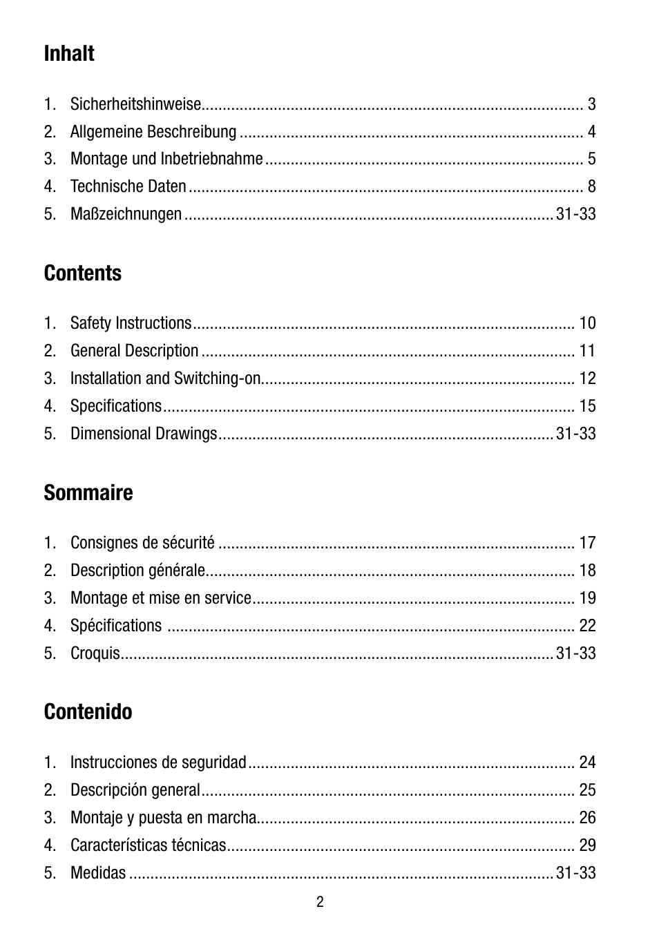 Eneo LED-WBSET User Manual | Page 2 / 36