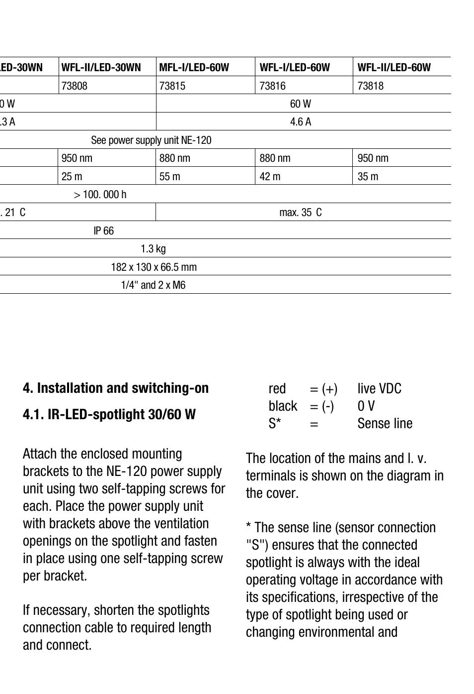 Eneo WFL-II/LED15-12 User Manual | Page 9 / 24