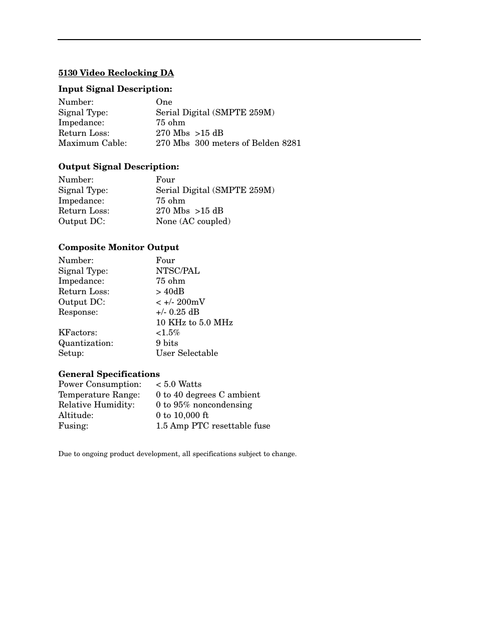 Ensemble Designs 5130 Digital to Analog Composite Converter with Digital DA User Manual | Page 11 / 11