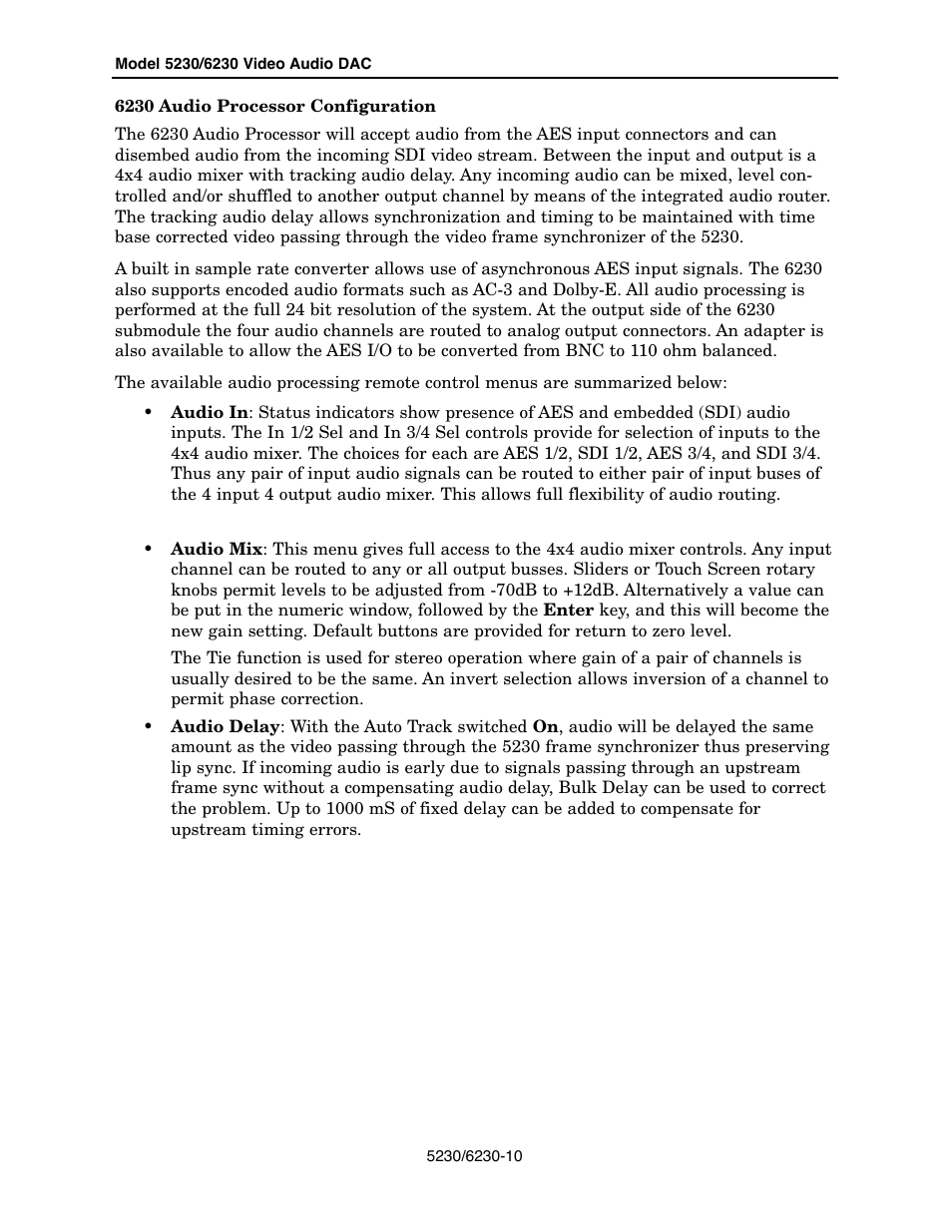 Ensemble Designs 5230 Digital to Analog Video Converter and Disembedder User Manual | Page 10 / 42