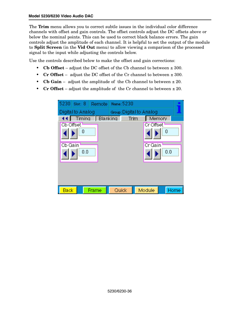 Ensemble Designs 5230 Digital to Analog Video Converter and Disembedder User Manual | Page 36 / 42