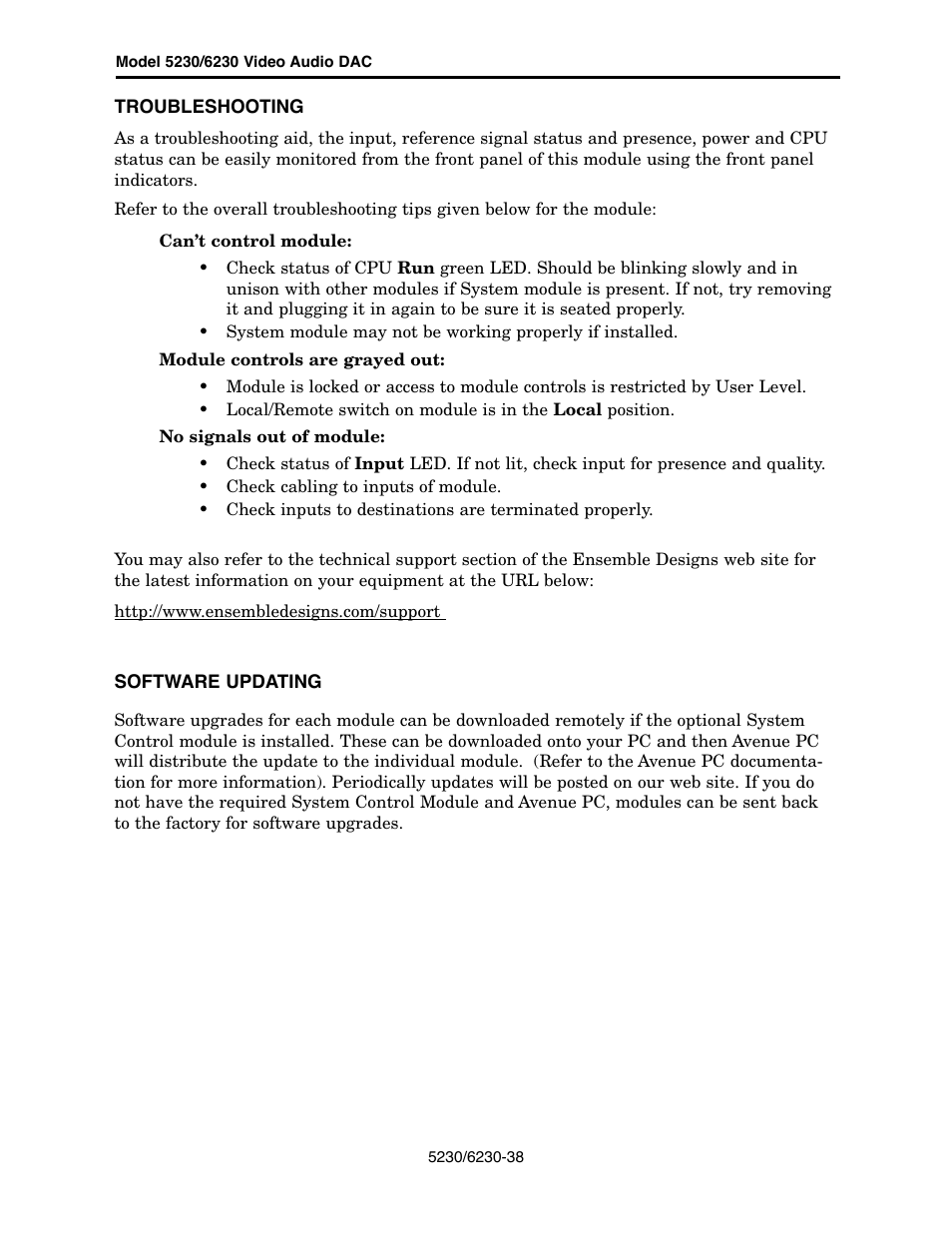 Ensemble Designs 5230 Digital to Analog Video Converter and Disembedder User Manual | Page 38 / 42