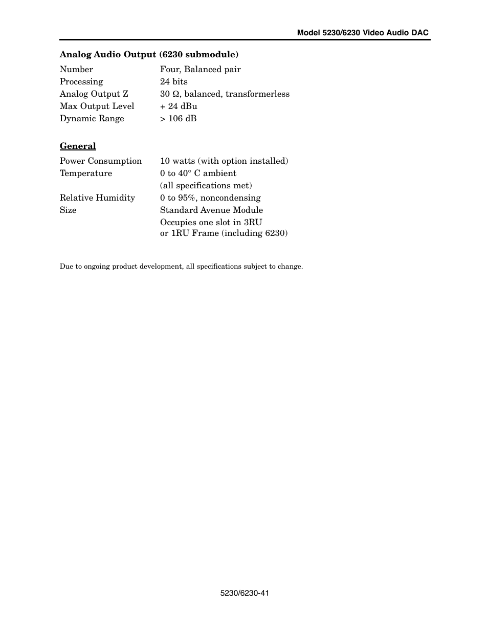 Ensemble Designs 5230 Digital to Analog Video Converter and Disembedder User Manual | Page 41 / 42