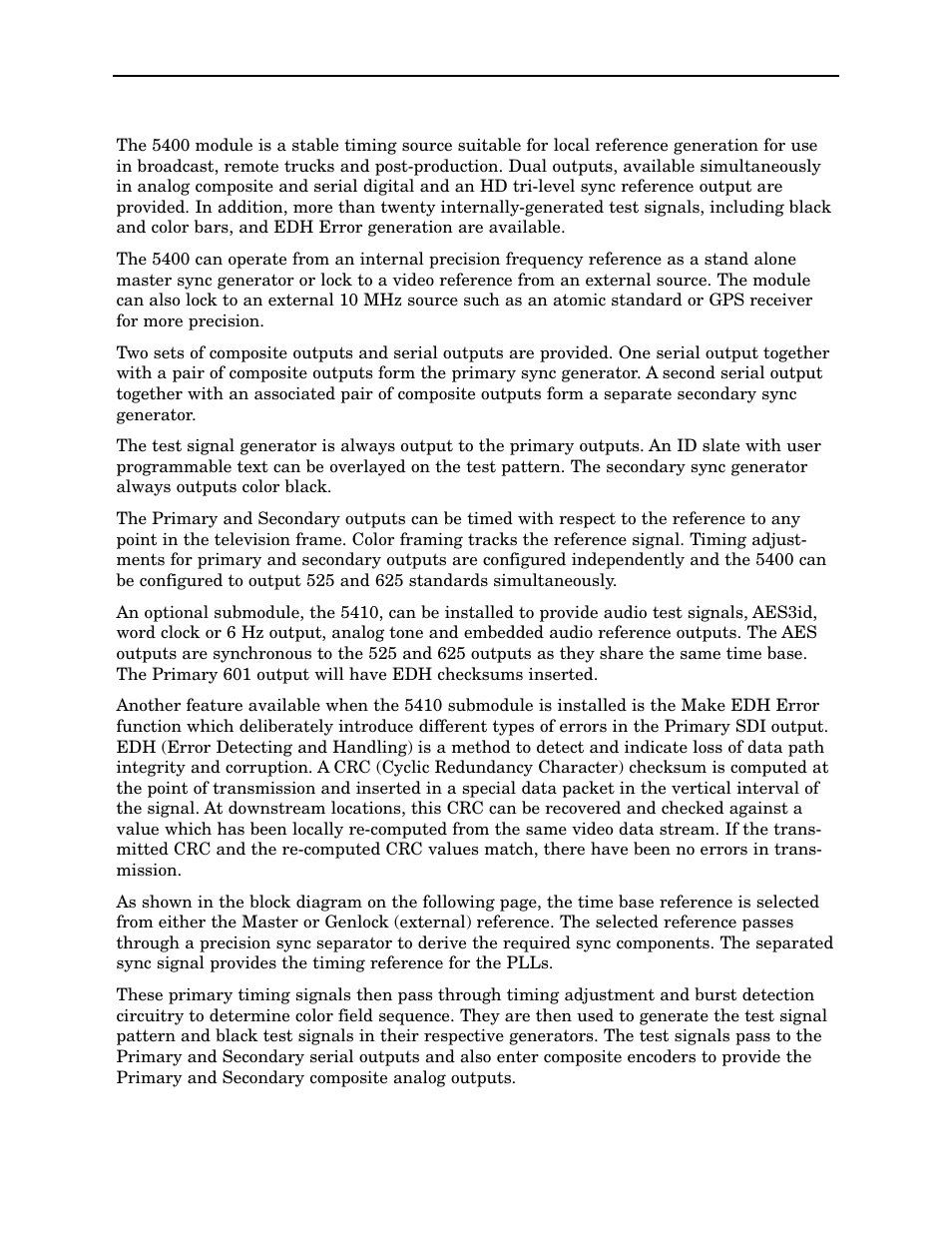 Ensemble Designs 5400 Dual Sync Generator and Test Signal Generator with HD Tri-Level Sync User Manual | Page 2 / 42