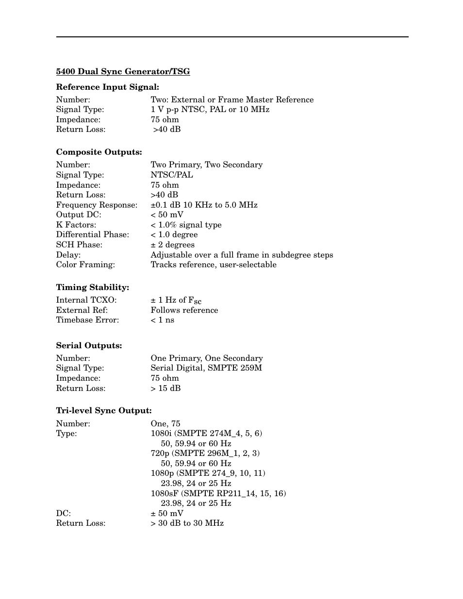 Ensemble Designs 5400 Dual Sync Generator and Test Signal Generator with HD Tri-Level Sync User Manual | Page 32 / 42