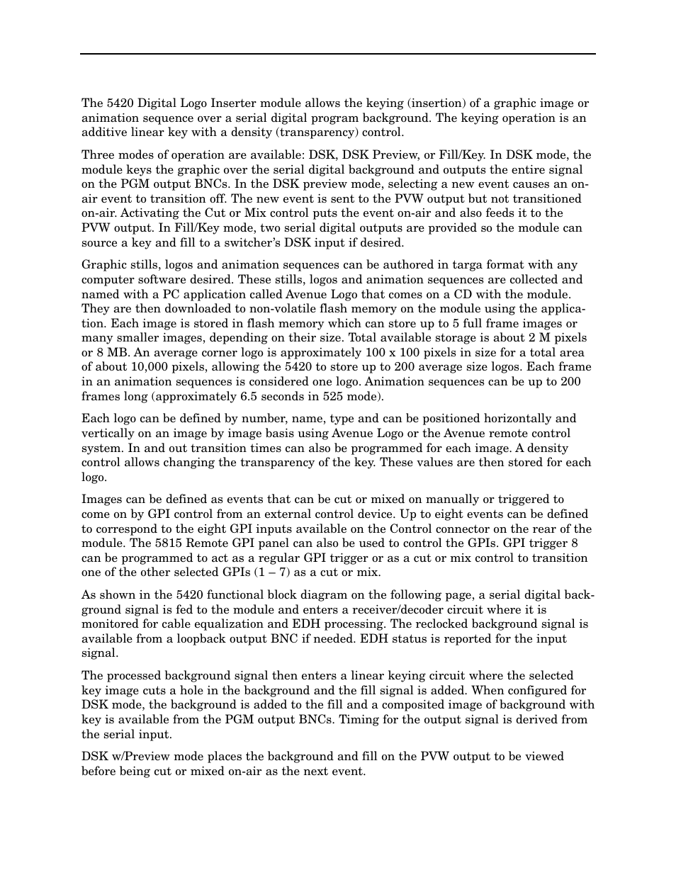 Ensemble Designs 5420 SD Logo Inserter User Manual | Page 2 / 26