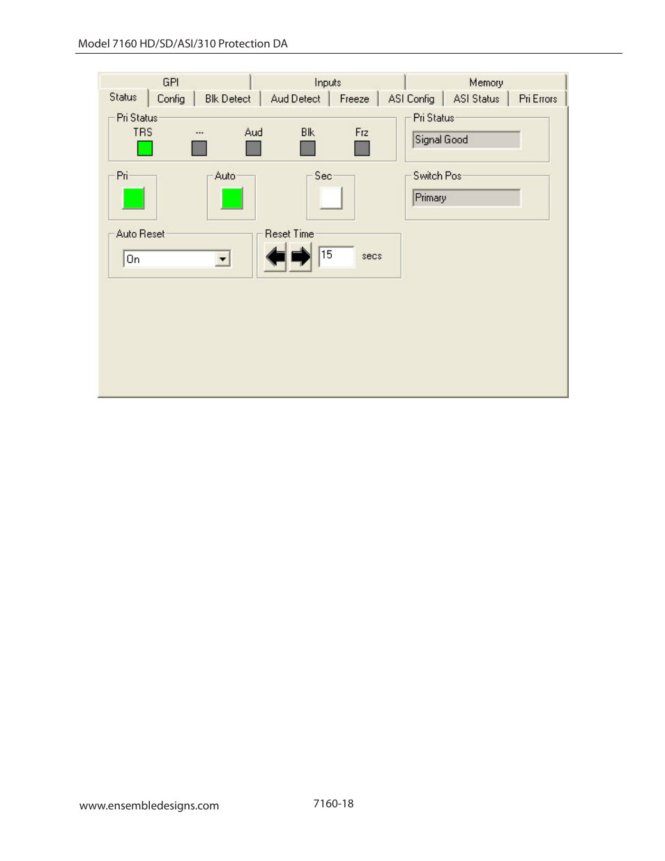Ensemble Designs 7160 Serial Digital Protection DA User Manual | Page 18 / 43