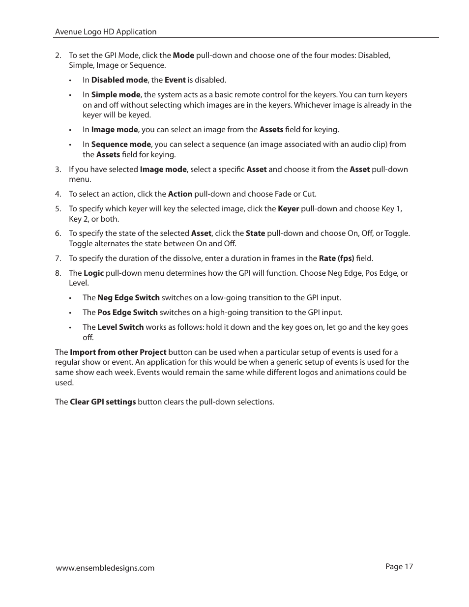 Ensemble Designs 7420 HD/SD Logo Inserter User Manual | Page 17 / 36