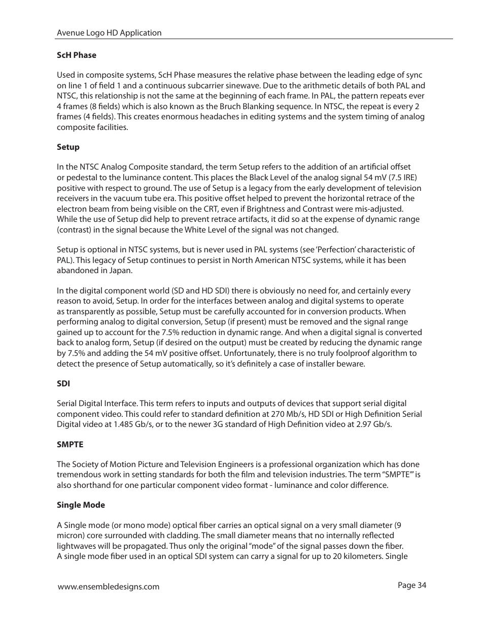 Ensemble Designs 7420 HD/SD Logo Inserter User Manual | Page 34 / 36