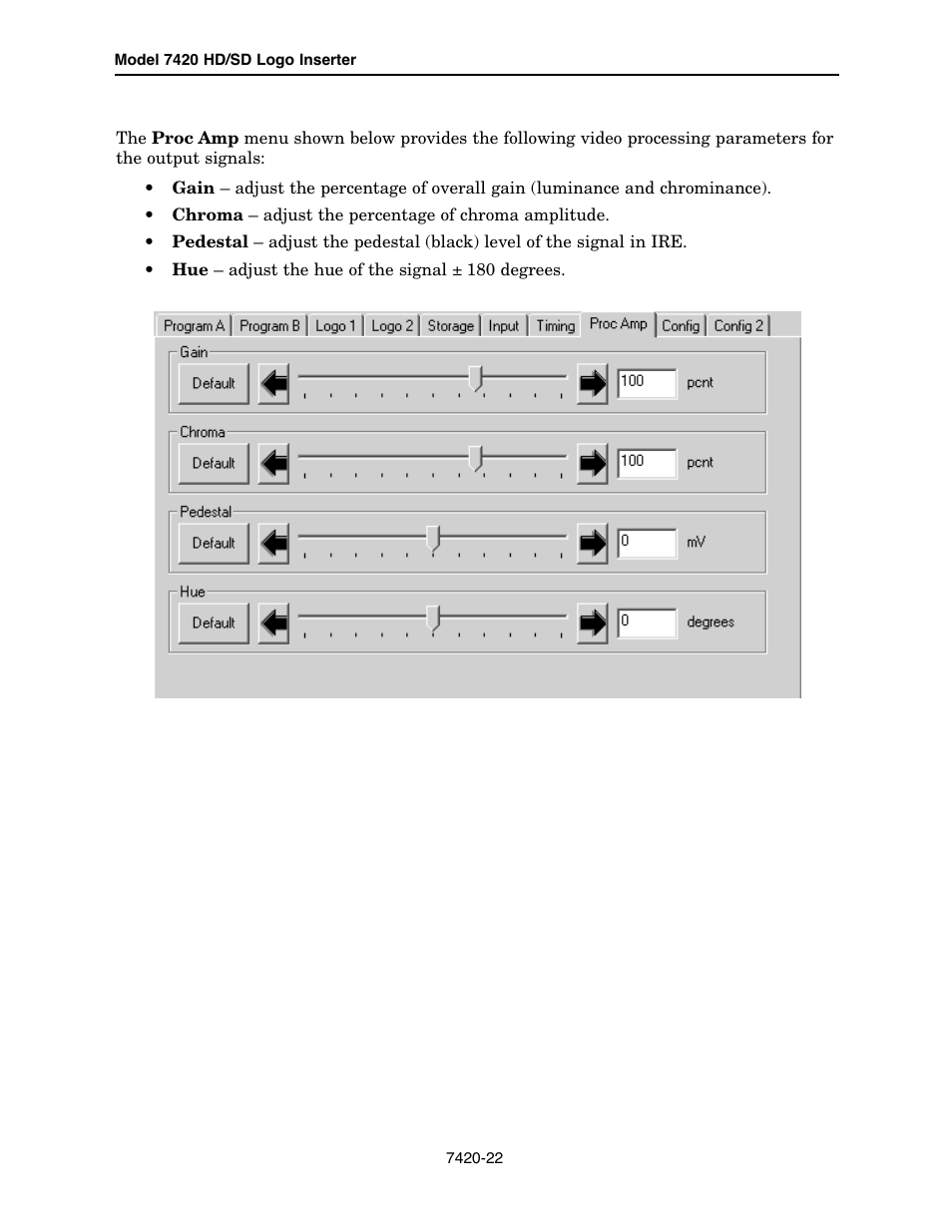 Ensemble Designs 7420 HD/SD Logo Inserter User Manual | Page 22 / 40