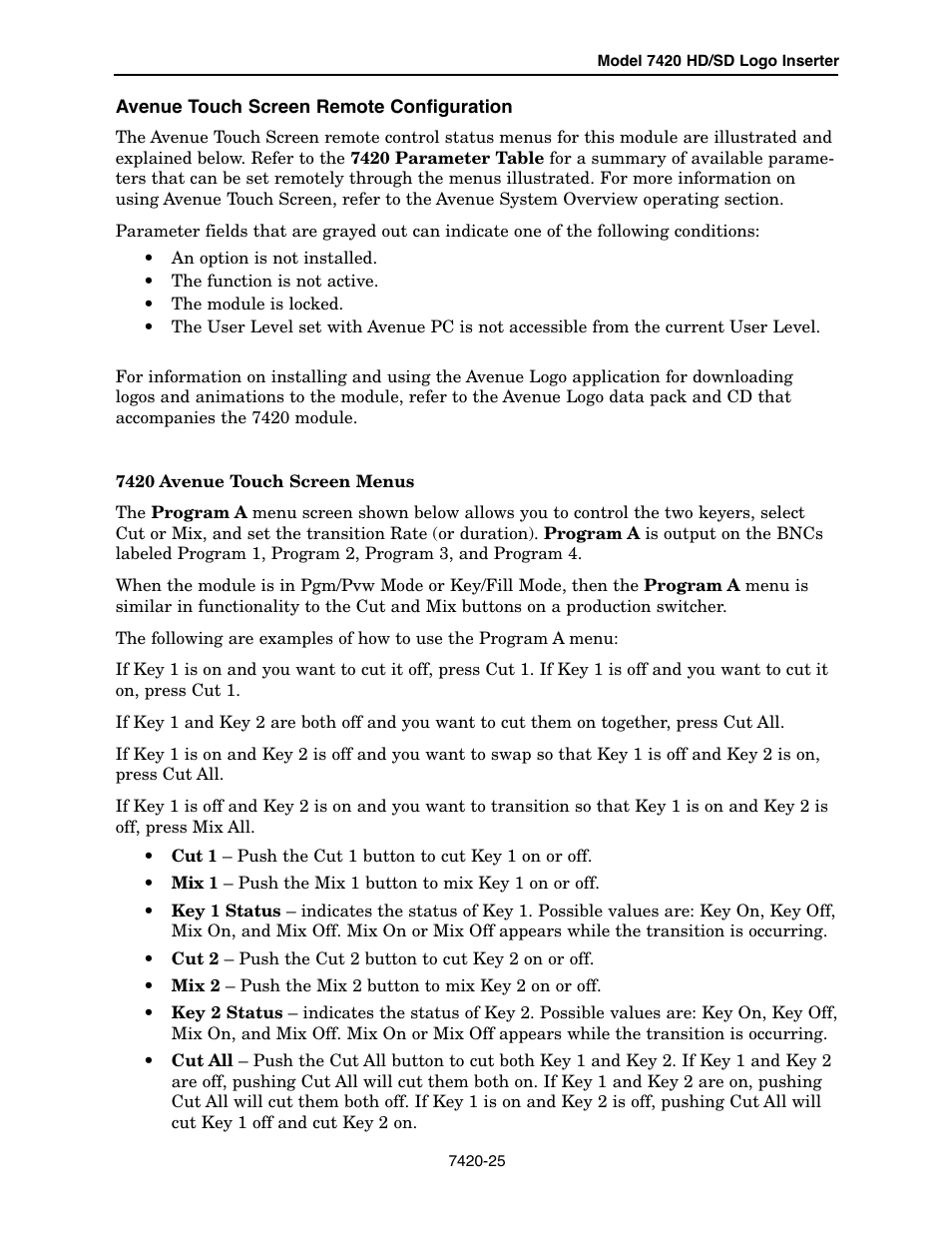 Ensemble Designs 7420 HD/SD Logo Inserter User Manual | Page 25 / 40