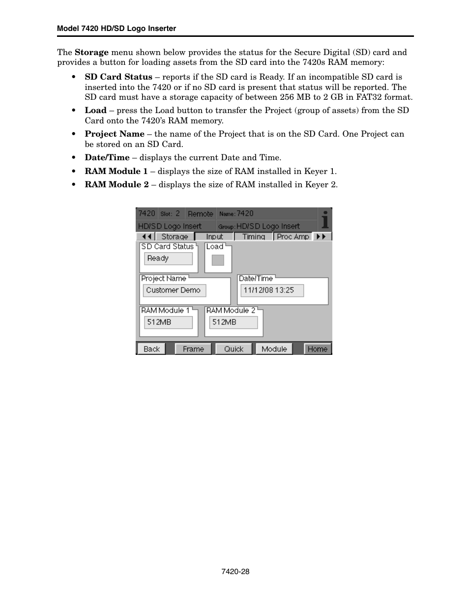 Ensemble Designs 7420 HD/SD Logo Inserter User Manual | Page 28 / 40