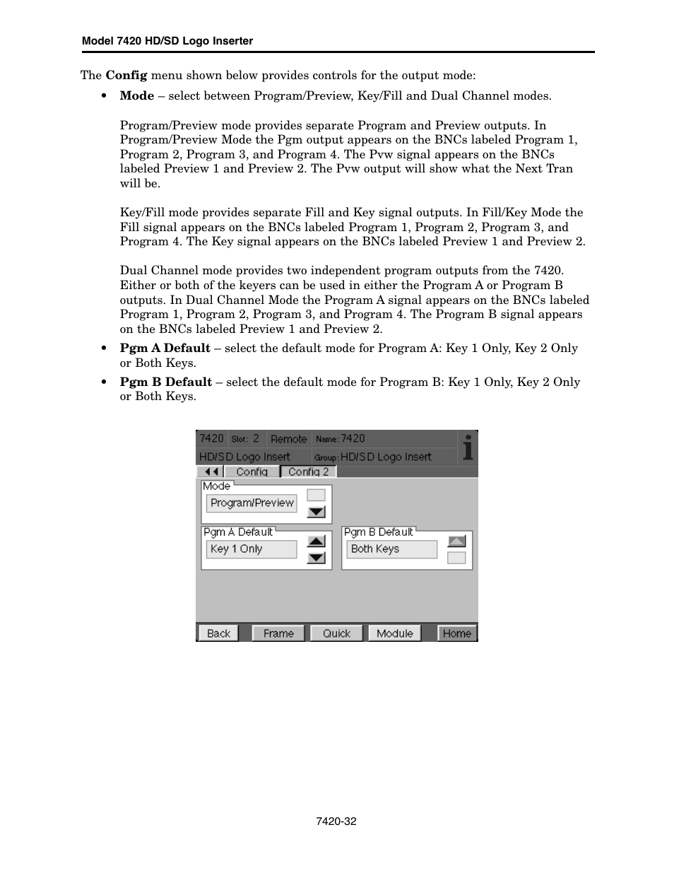 Ensemble Designs 7420 HD/SD Logo Inserter User Manual | Page 32 / 40