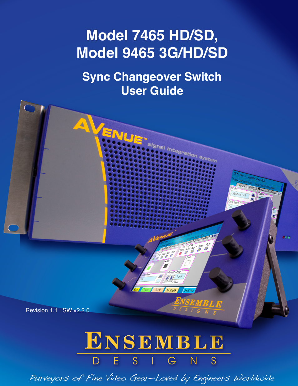 Ensemble Designs 7465 Sync Changeover Switch User Manual | 38 pages