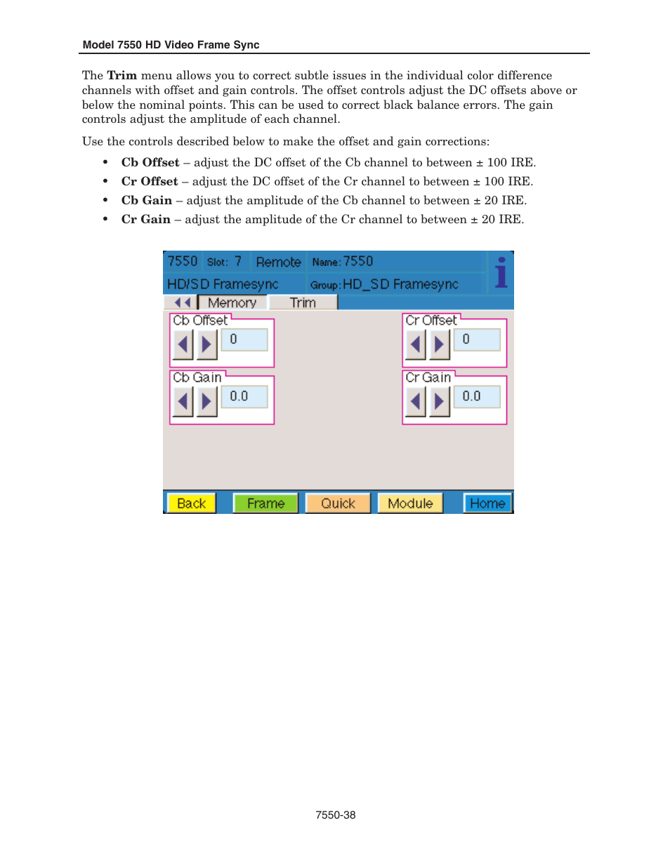 Ensemble Designs 7550 HD Legalizer User Manual | Page 38 / 42