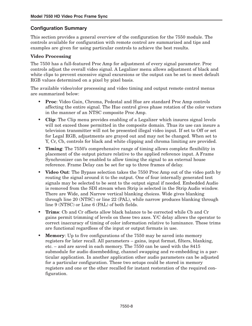 Ensemble Designs 7550 HD Legalizer User Manual | Page 8 / 42