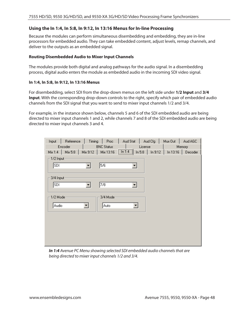 Ensemble Designs 7555 HD / SD Video Processing Frame Synchronizer User Manual | Page 48 / 70