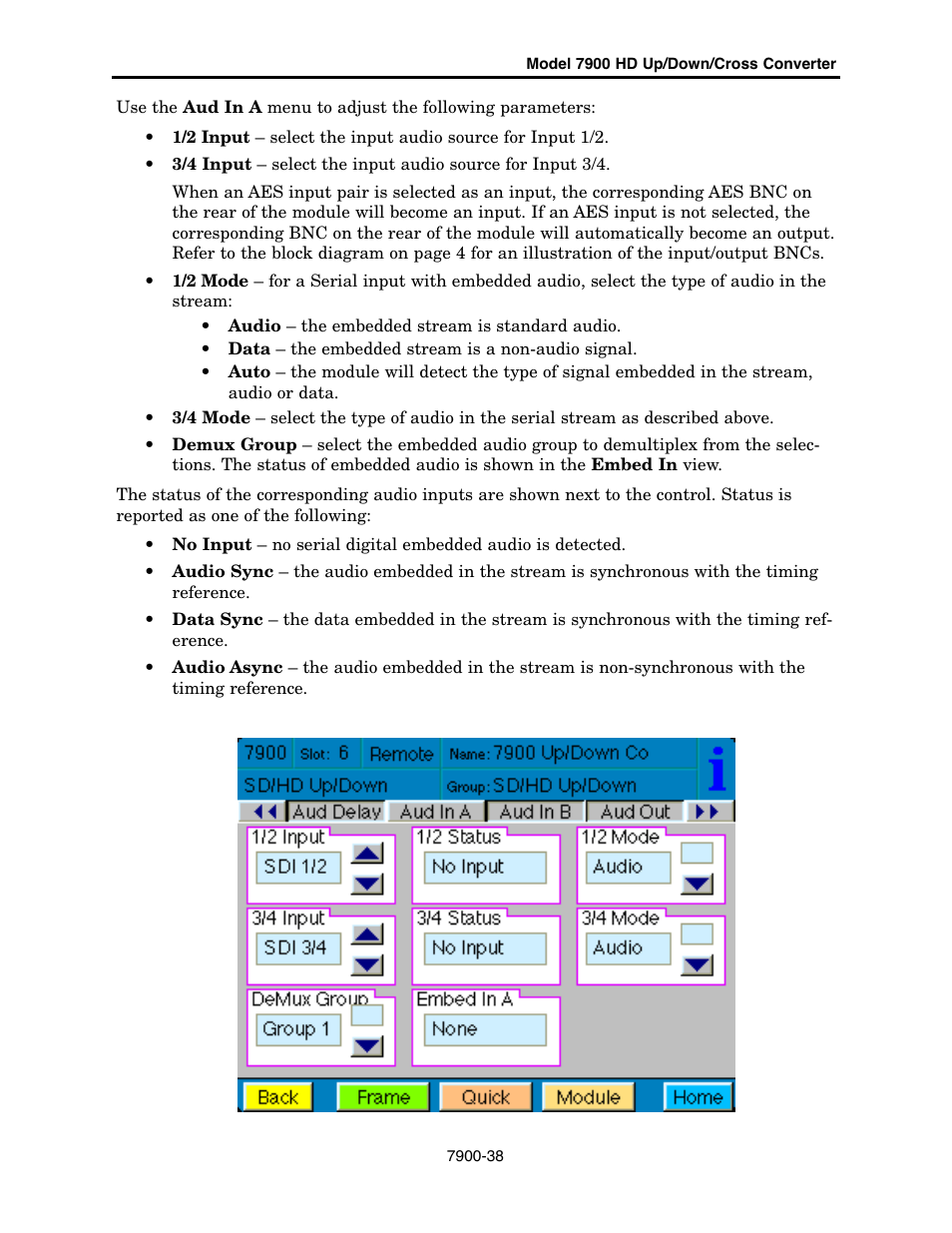 Ensemble Designs 7900 HD Up/Down/Cross Converter User Manual | Page 38 / 47