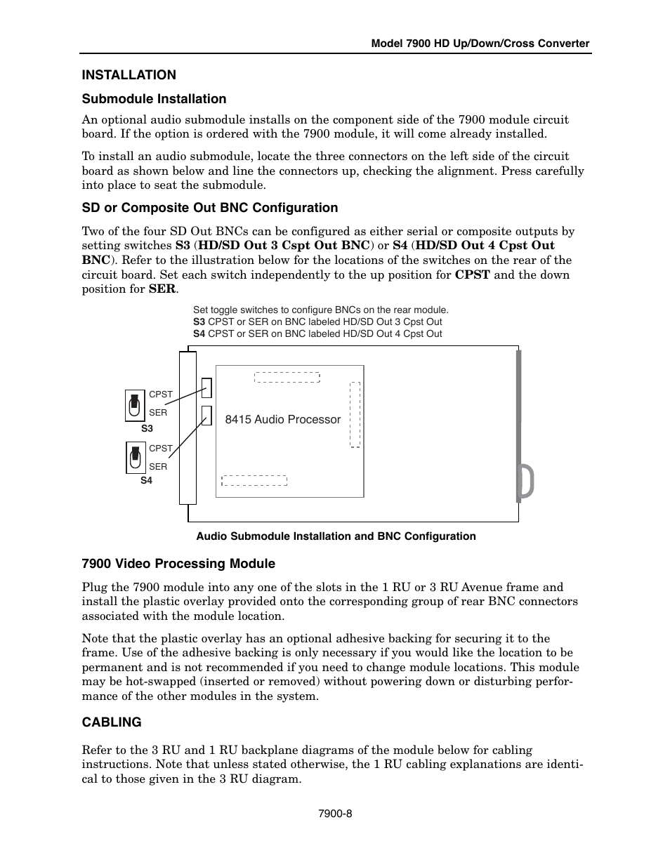 Ensemble Designs 7900 HD Up/Down/Cross Converter User Manual | Page 8 / 47