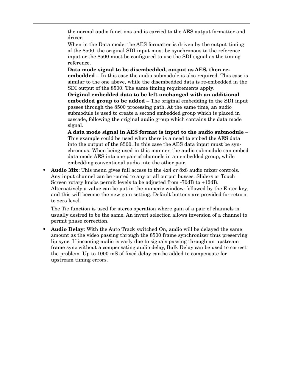 Ensemble Designs 8500 Composite / SD Legalizer and Video Processing Frame Sync User Manual | Page 18 / 76