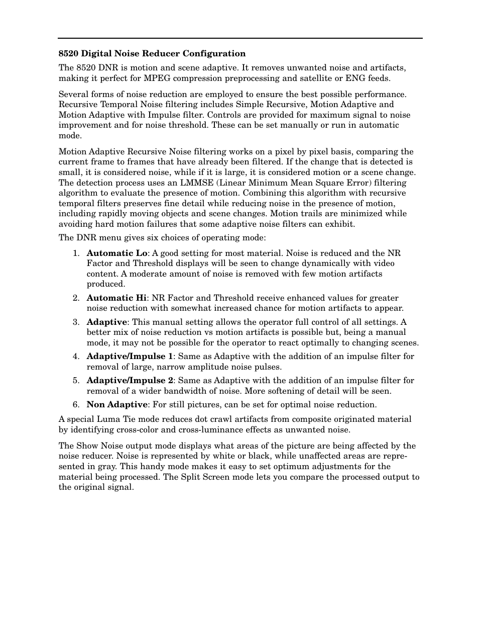 Ensemble Designs 8500 Composite / SD Legalizer and Video Processing Frame Sync User Manual | Page 21 / 76