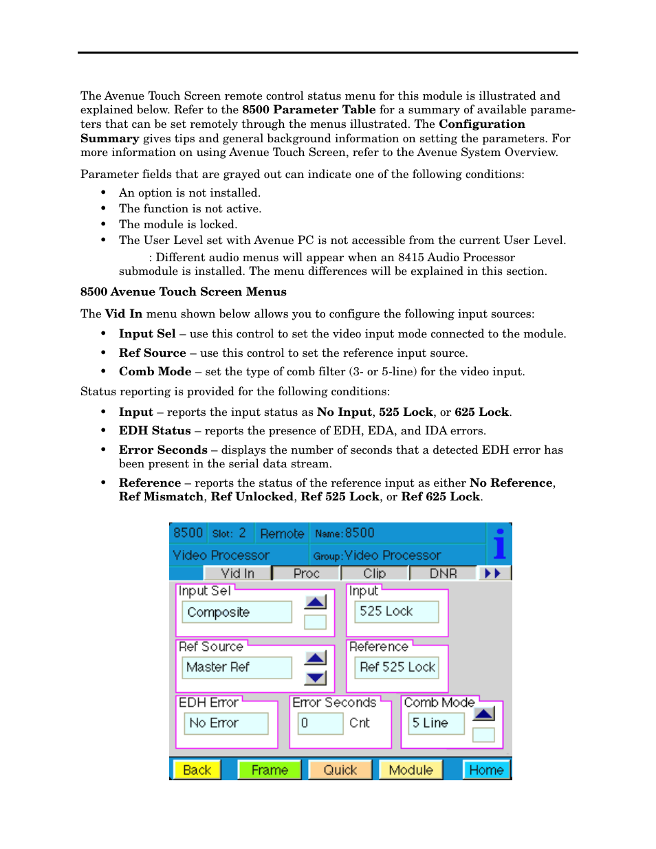 Ensemble Designs 8500 Composite / SD Legalizer and Video Processing Frame Sync User Manual | Page 47 / 76