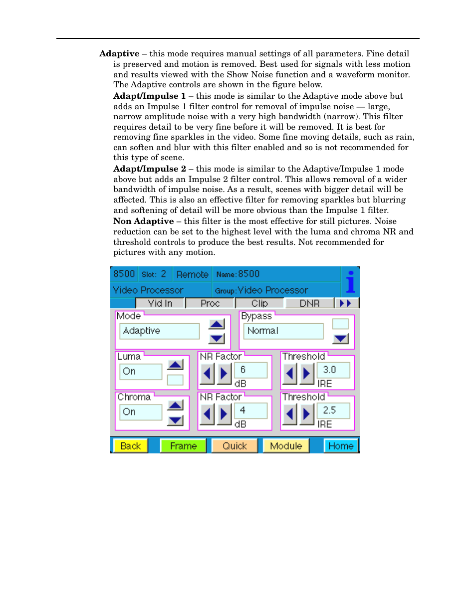 Ensemble Designs 8500 Composite / SD Legalizer and Video Processing Frame Sync User Manual | Page 51 / 76