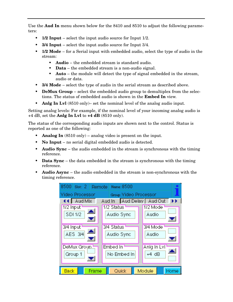 Ensemble Designs 8500 Composite / SD Legalizer and Video Processing Frame Sync User Manual | Page 54 / 76
