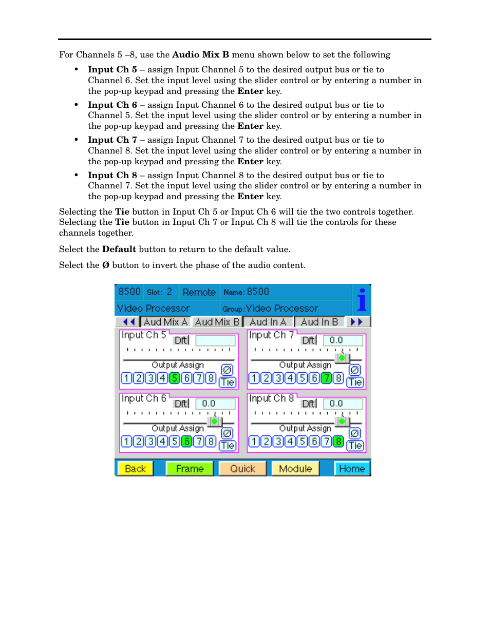 Ensemble Designs 8500 Composite / SD Legalizer and Video Processing Frame Sync User Manual | Page 56 / 76