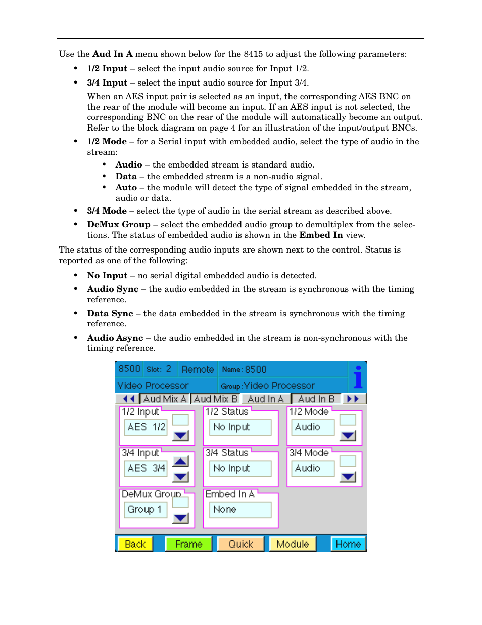 Ensemble Designs 8500 Composite / SD Legalizer and Video Processing Frame Sync User Manual | Page 57 / 76