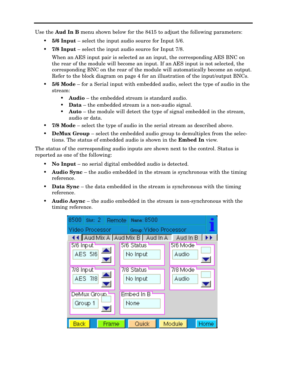 Ensemble Designs 8500 Composite / SD Legalizer and Video Processing Frame Sync User Manual | Page 58 / 76
