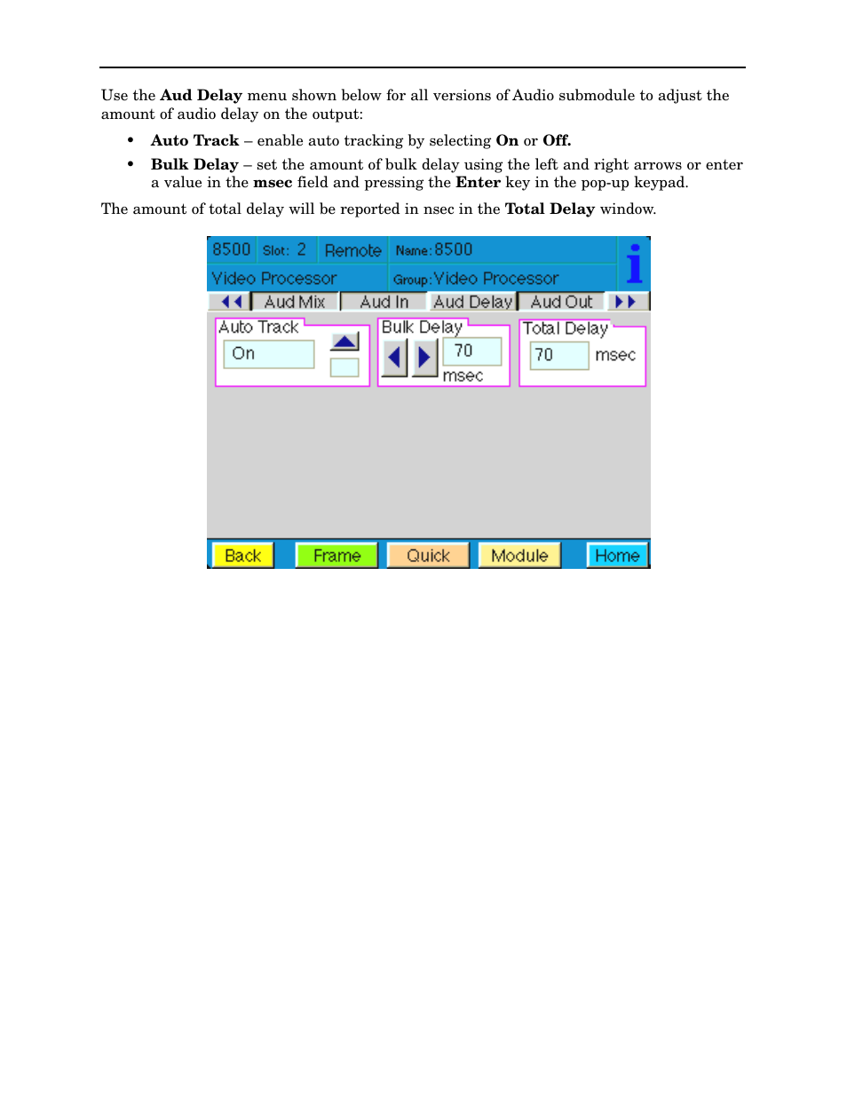 Ensemble Designs 8500 Composite / SD Legalizer and Video Processing Frame Sync User Manual | Page 59 / 76