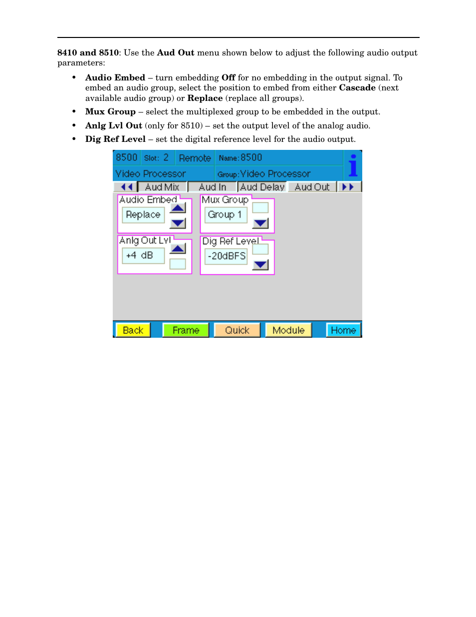 Ensemble Designs 8500 Composite / SD Legalizer and Video Processing Frame Sync User Manual | Page 60 / 76