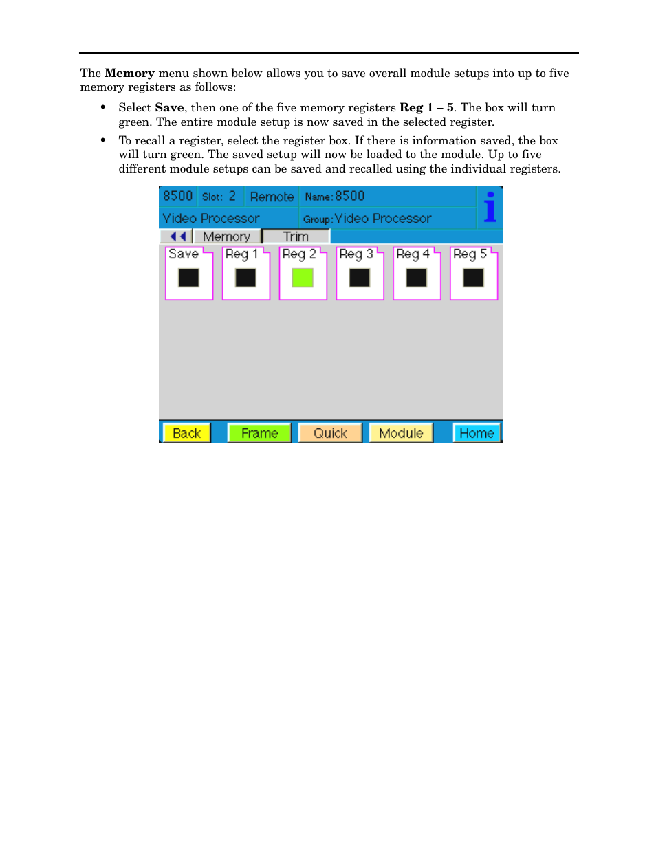Ensemble Designs 8500 Composite / SD Legalizer and Video Processing Frame Sync User Manual | Page 66 / 76