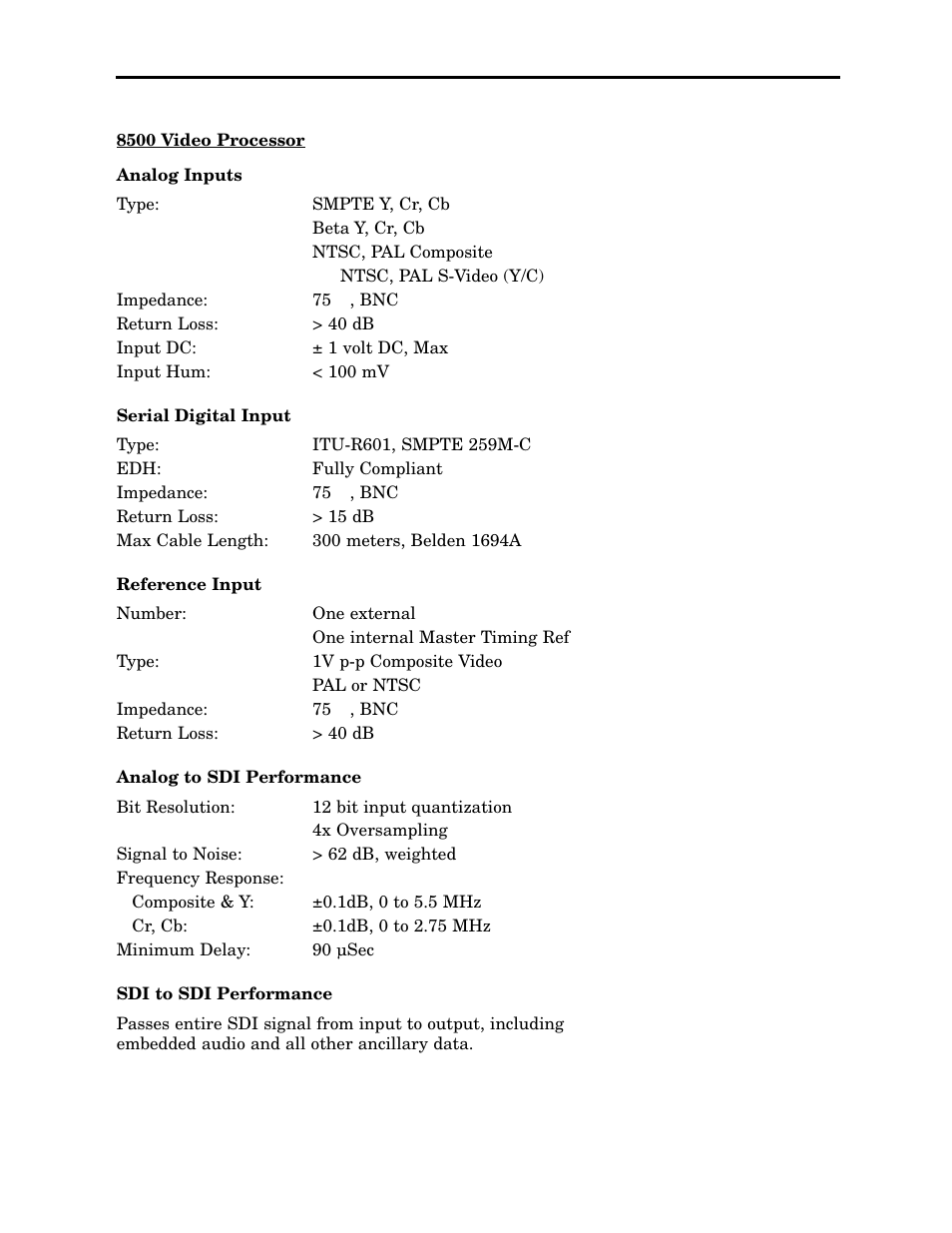 Ensemble Designs 8500 Composite / SD Legalizer and Video Processing Frame Sync User Manual | Page 70 / 76
