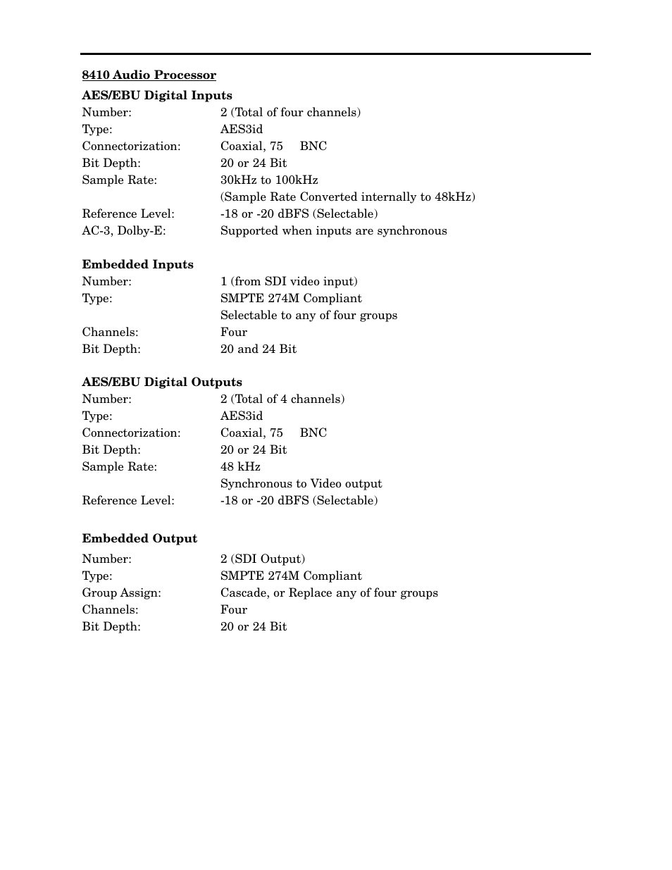 Ensemble Designs 8500 Composite / SD Legalizer and Video Processing Frame Sync User Manual | Page 72 / 76