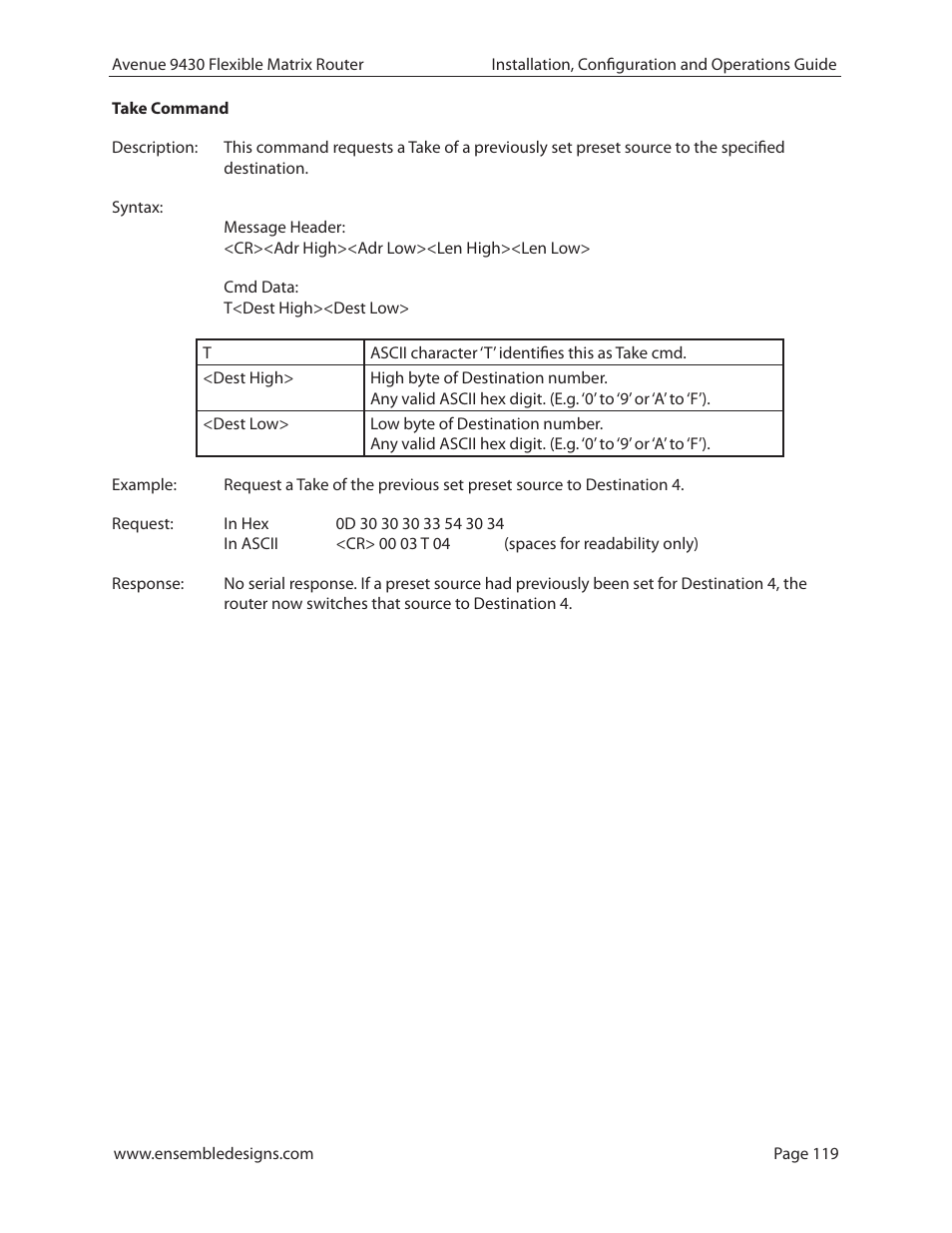 Ensemble Designs 9430 Flexible Matrix Router for 3G / HD / SD / ASI User Manual | Page 119 / 138