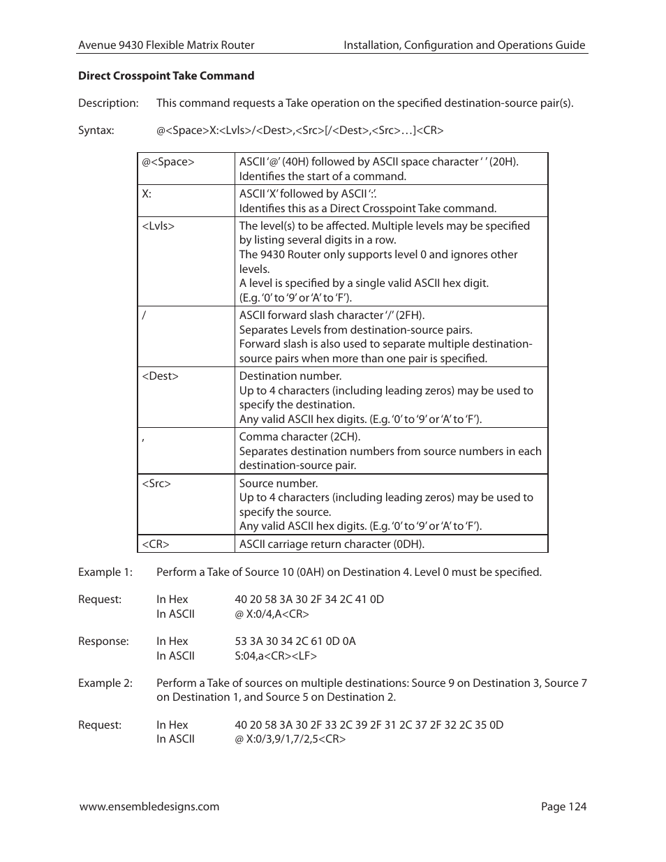 Ensemble Designs 9430 Flexible Matrix Router for 3G / HD / SD / ASI User Manual | Page 124 / 138