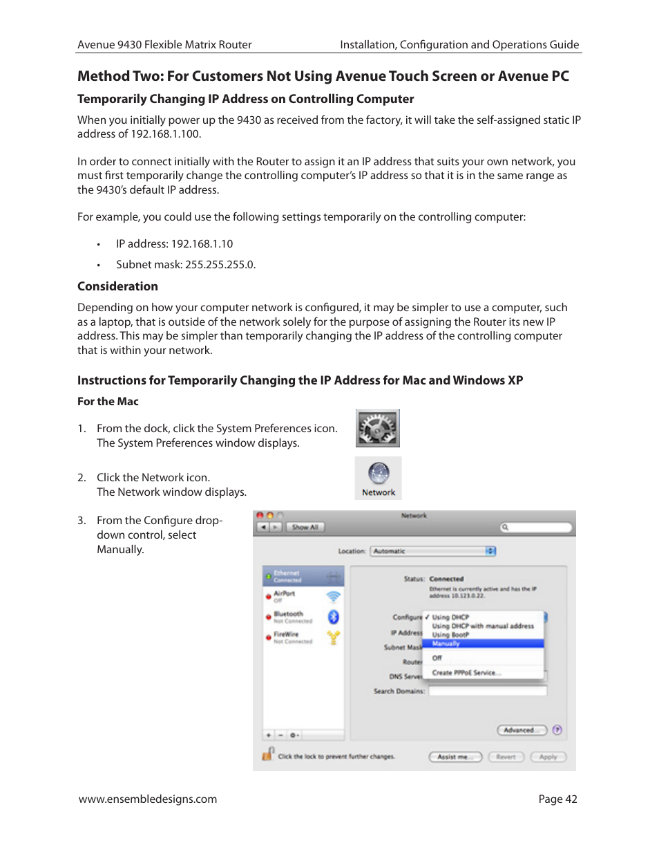 Consideration | Ensemble Designs 9430 Flexible Matrix Router for 3G / HD / SD / ASI User Manual | Page 42 / 138