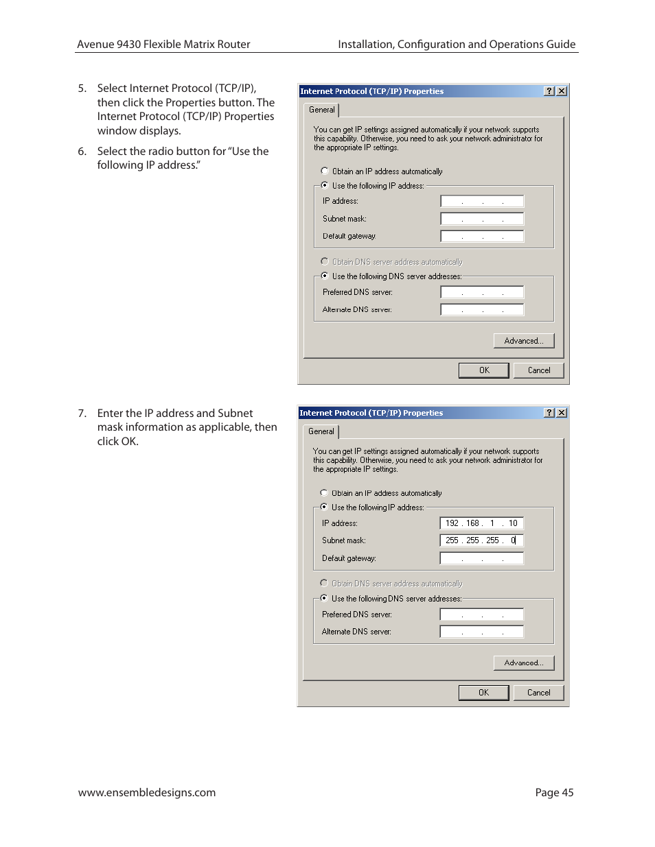 Ensemble Designs 9430 Flexible Matrix Router for 3G / HD / SD / ASI User Manual | Page 45 / 138