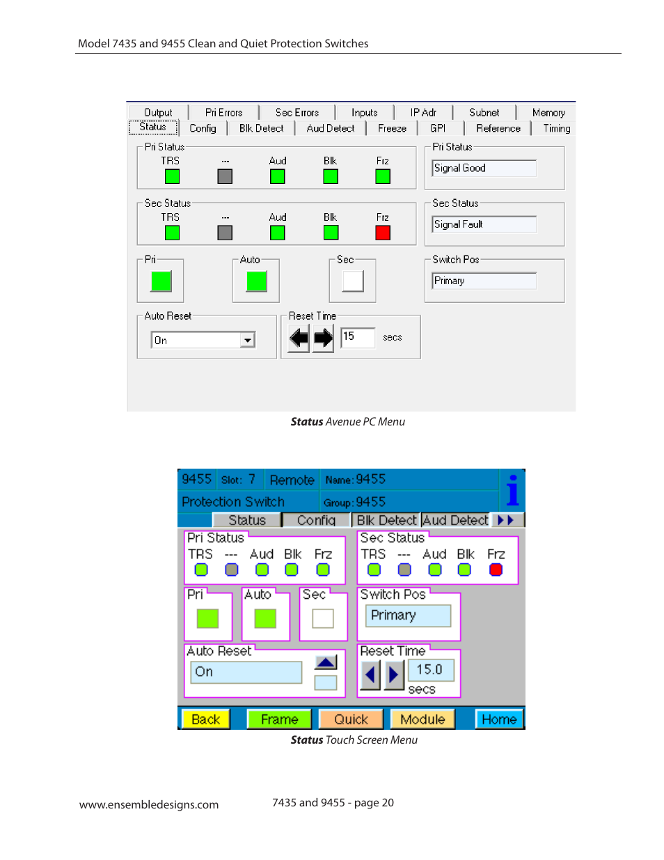 Ensemble Designs 9455 3G Clean and Quiet Protection Switch User Manual | Page 20 / 64